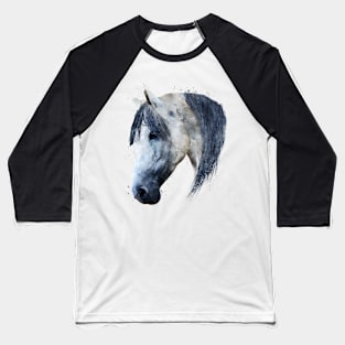 Dramabite Watercolor horse animal riding rider equine artistic Baseball T-Shirt